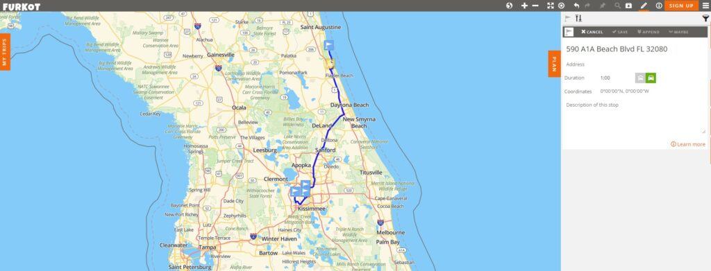 Furkot Road Trip Planner App