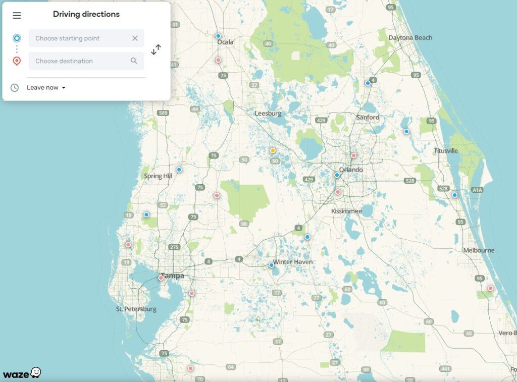 Waze Road Trip Planner App