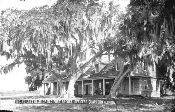 Fort Brooke Officers Quarters surrounded by Live Oak trees