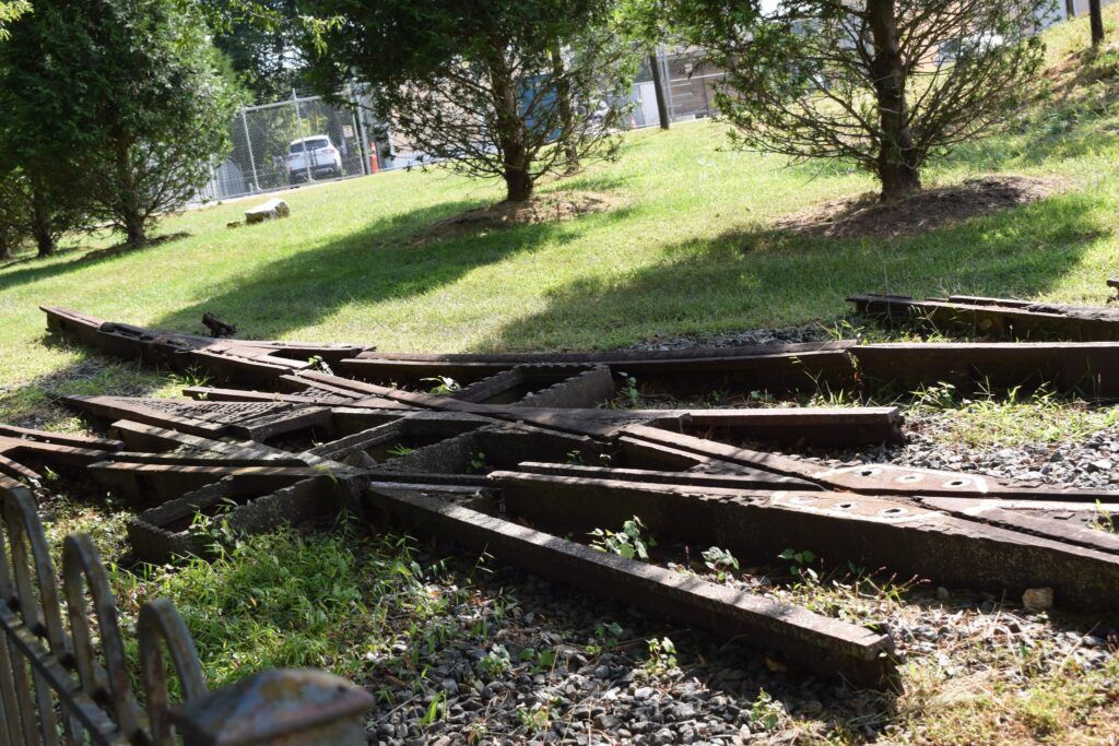 Old rail lines at the National Capital Trolley Museum