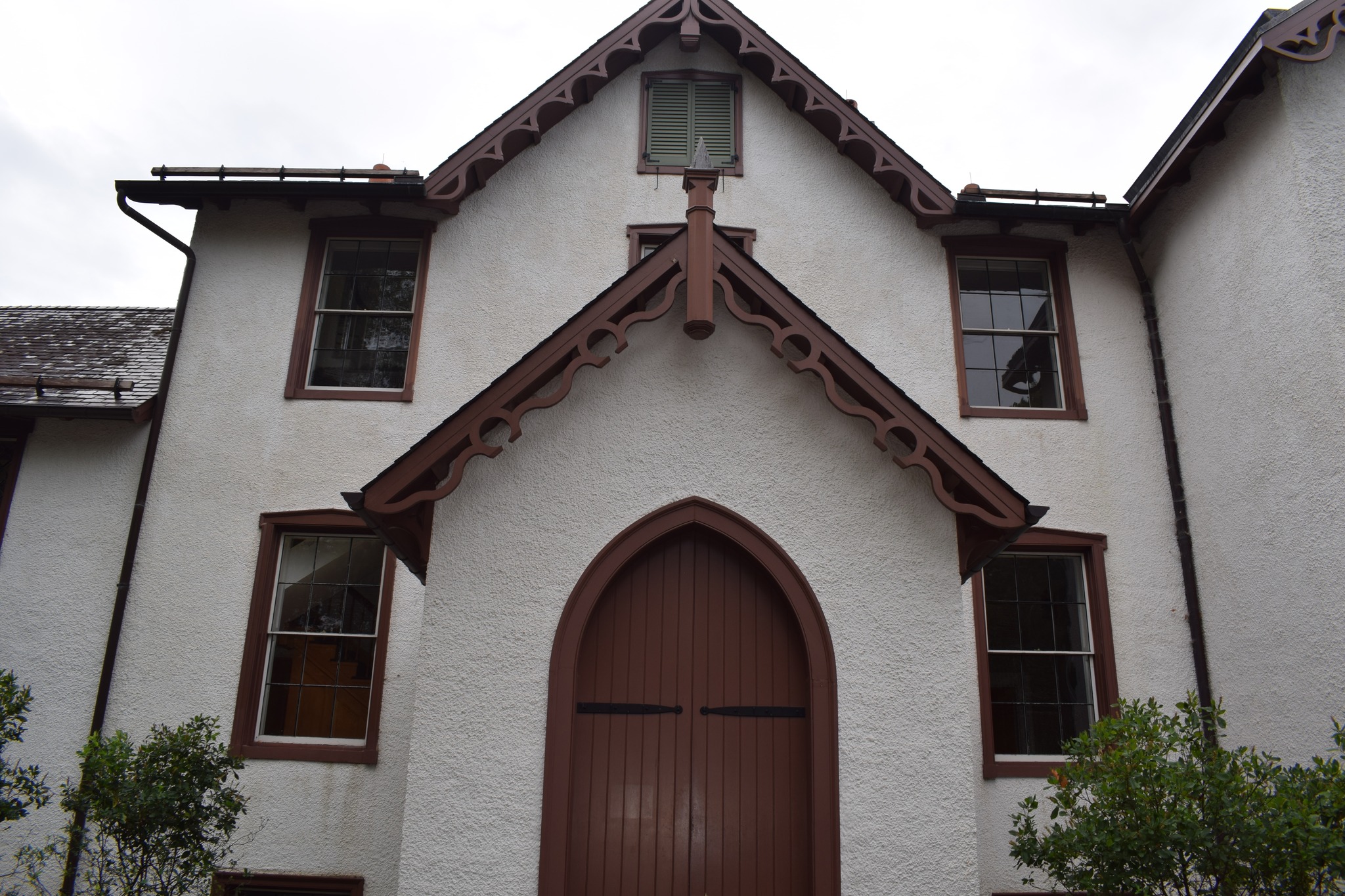 Exterior of President Lincoln’s Cottage in Washington, D.C. — historic Gothic Revival architecture under summer sky.