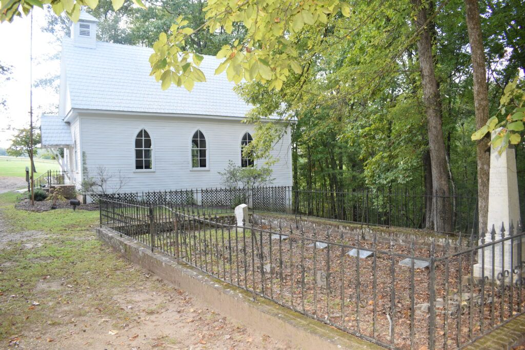 19th-century church and cemetery at Tannehill Historic State Park Alabama