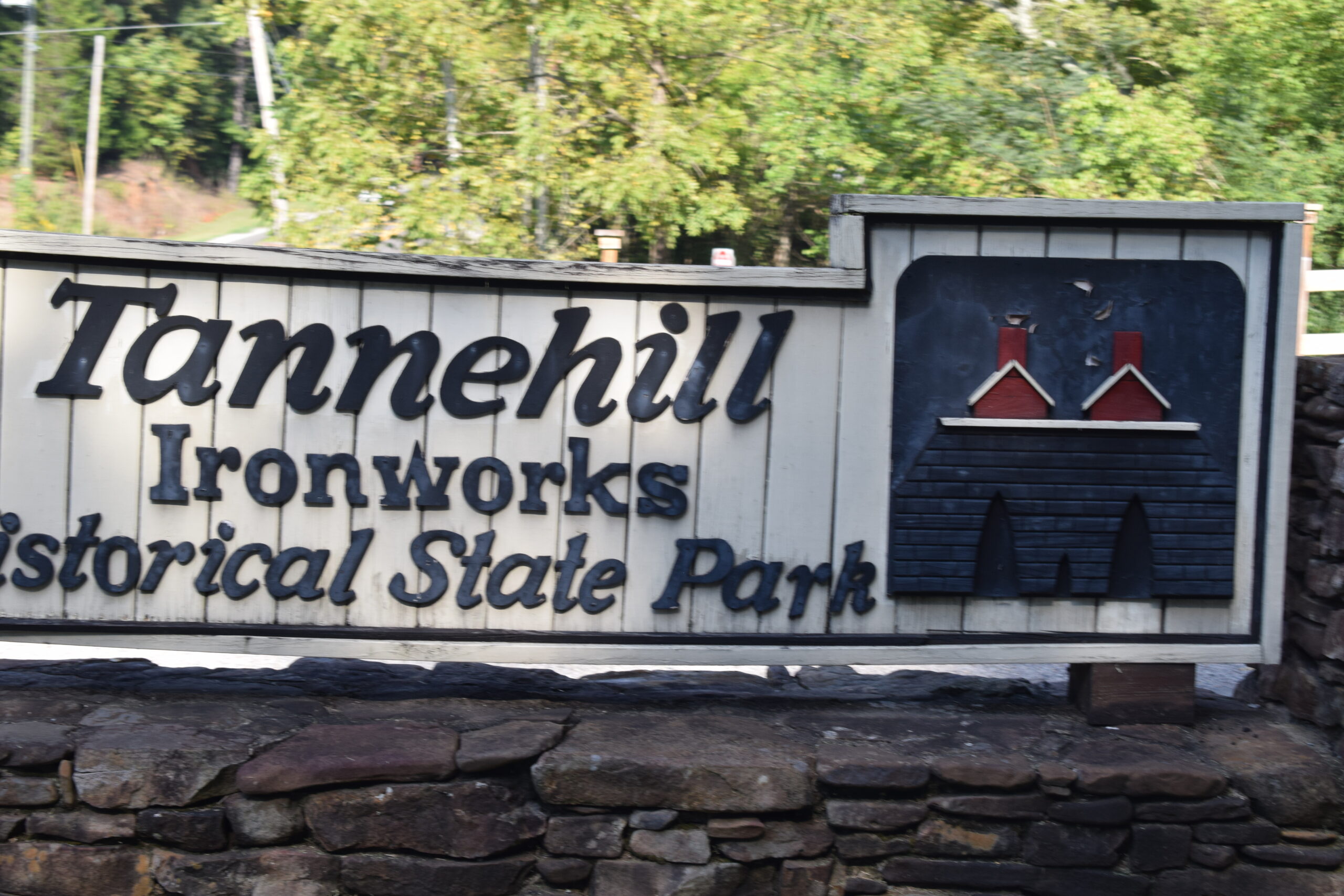 Tannehill Historic State Park entrance sign in Alabama