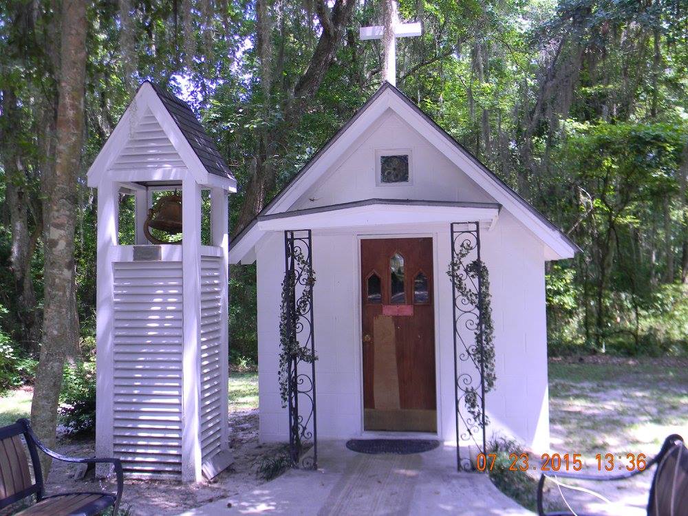 Christ’s Chapel in South Newport Georgia often called the Smallest Church in America, photographed July 2015