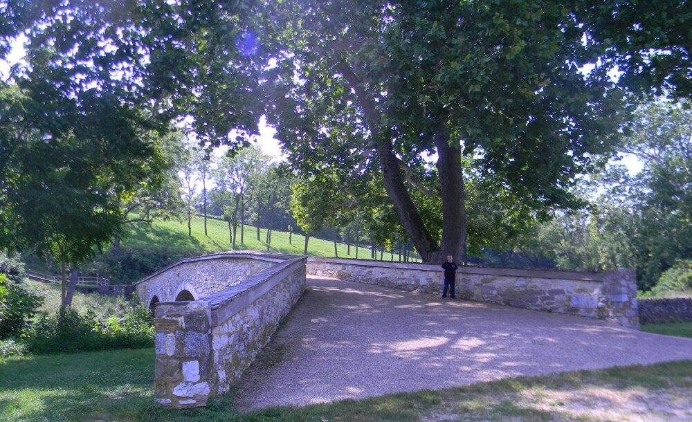 Burnside Bridge at Antietam National Battlefield in Sharpsburg, Maryland, site of intense fighting during the Battle of Antietam in 1862.