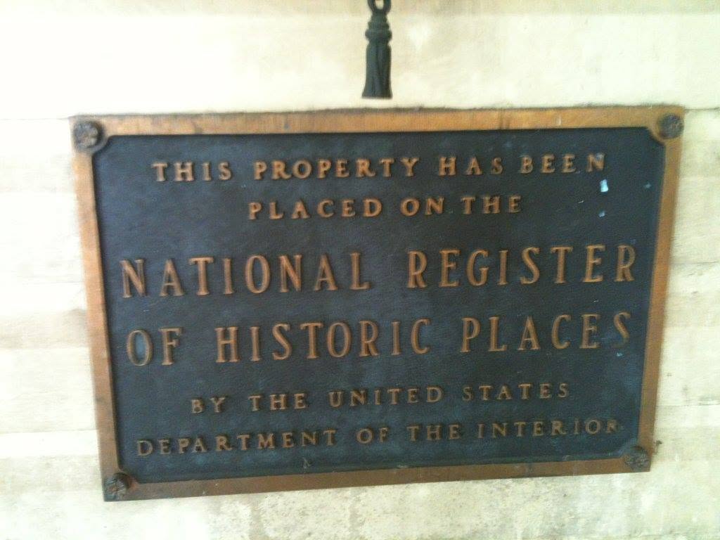 National Register of Historic Places plaque displayed at the historic Luther Henry Caldwell House in Lumberton, North Carolina.